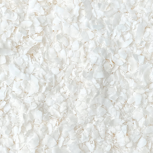 ORGANIC COCONUT FLAKES, desiccated, large